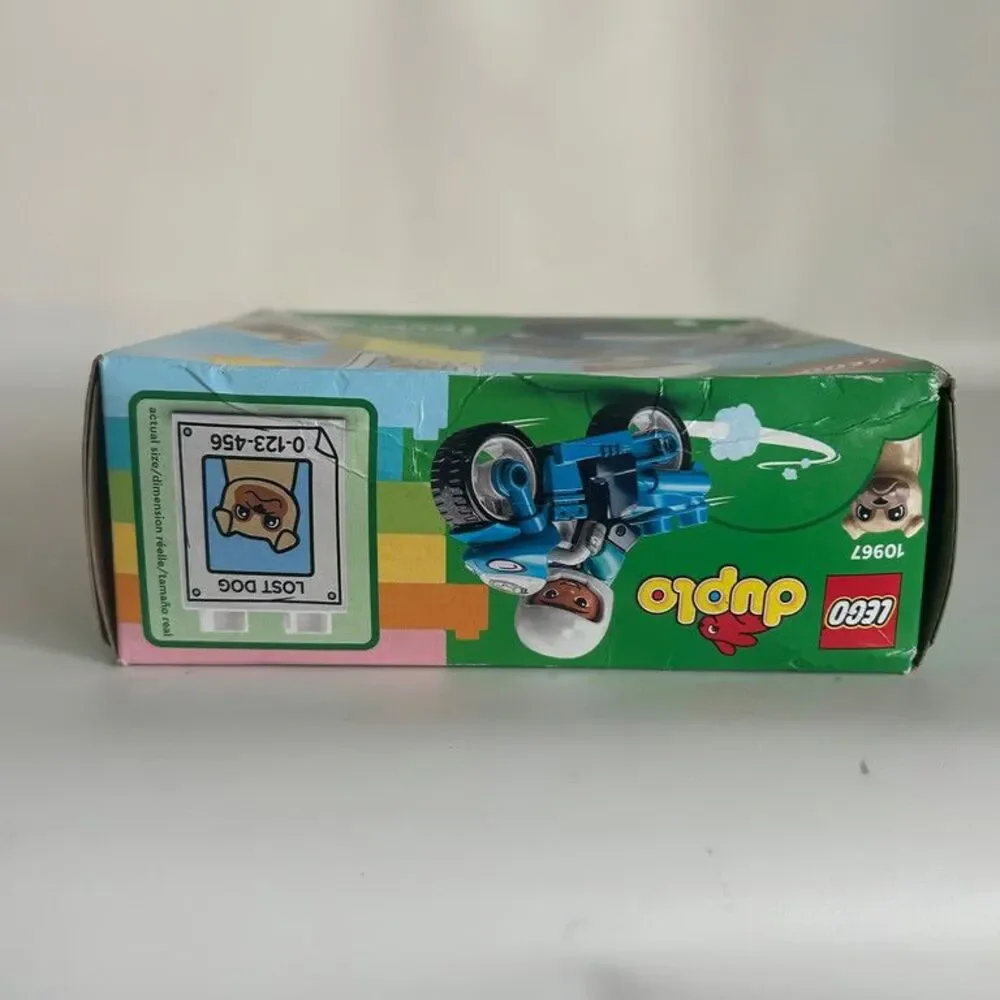 LEGO Duplo 10967 Police Motorcycle Lost Dog Building Toy Set with Figure New